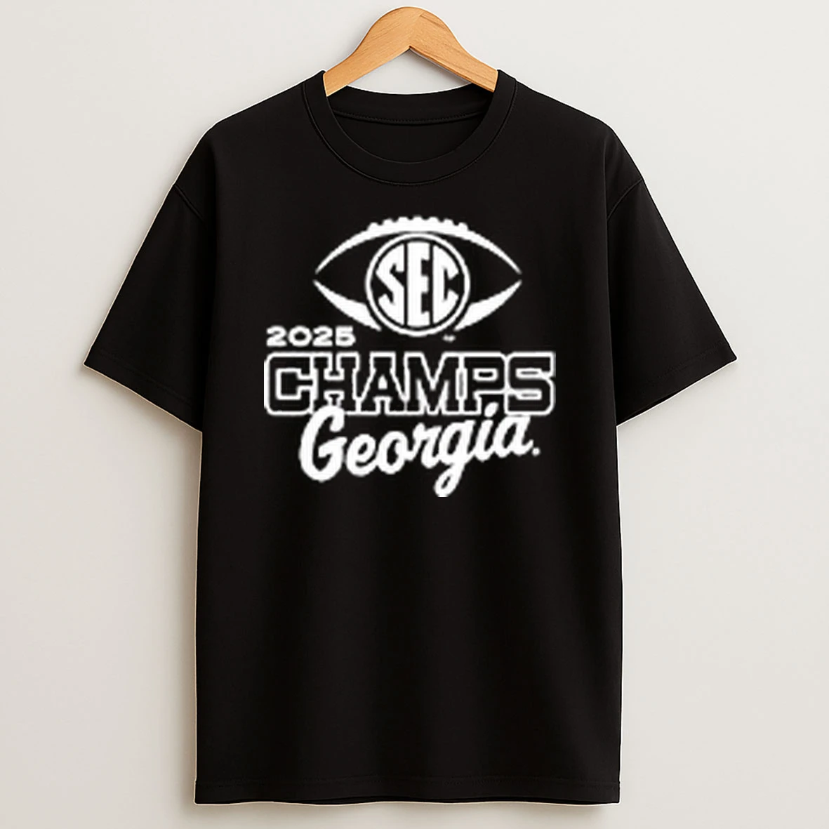 Georgia Bulldogs 2025 Sec Champions Logo T Shirt
