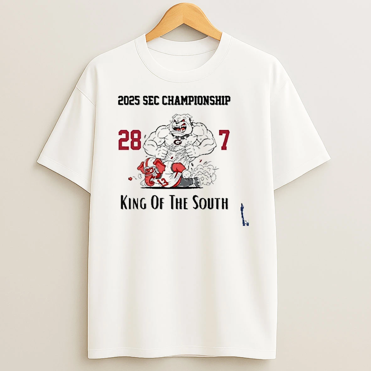 Georgia Bulldogs 2025 Sec Championship 28%ce%b3co7 King Of The South T Shirt