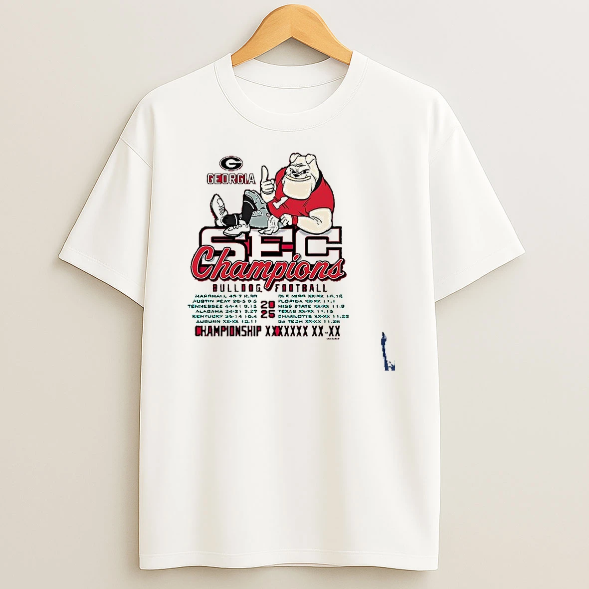 Georgia Bulldogs 2025 Sec Football Conference Champions Recap T Shirt