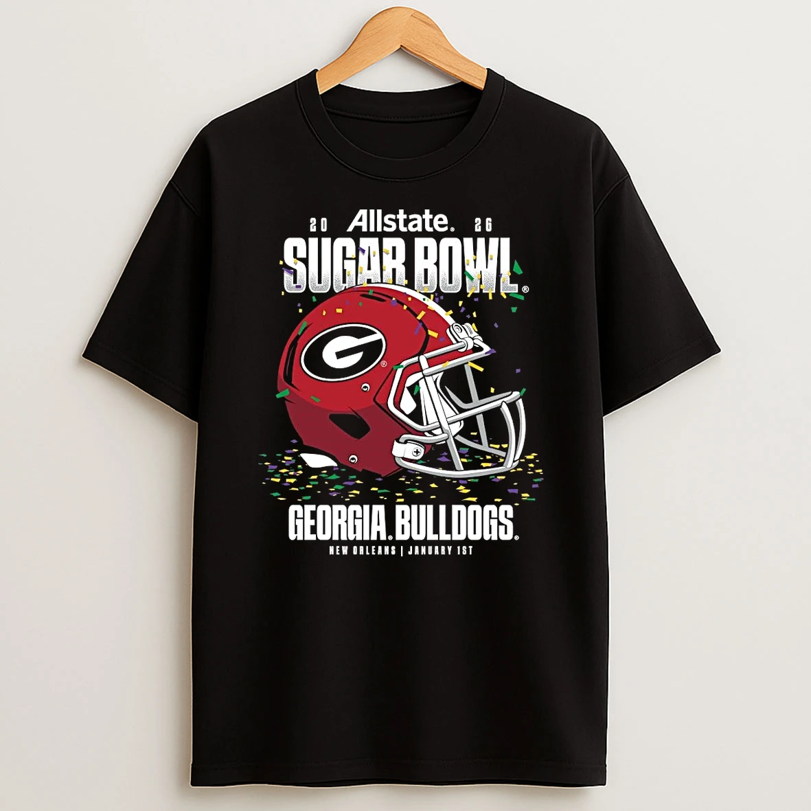Georgia Bulldogs 2026 Allstate Sugar Bowl Helmet T Shirt