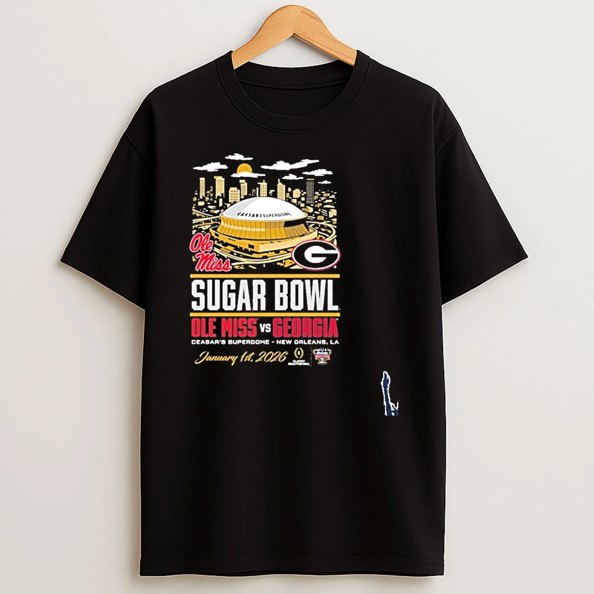 Georgia Bulldogs 2026 Sugar Bowl Head To Head Vs Ole Miss January 1st Stadium T Shirt