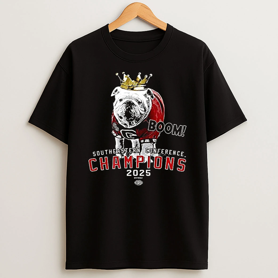 Georgia Bulldogs Boom 2025 Sec Championship Mascot T Shirt