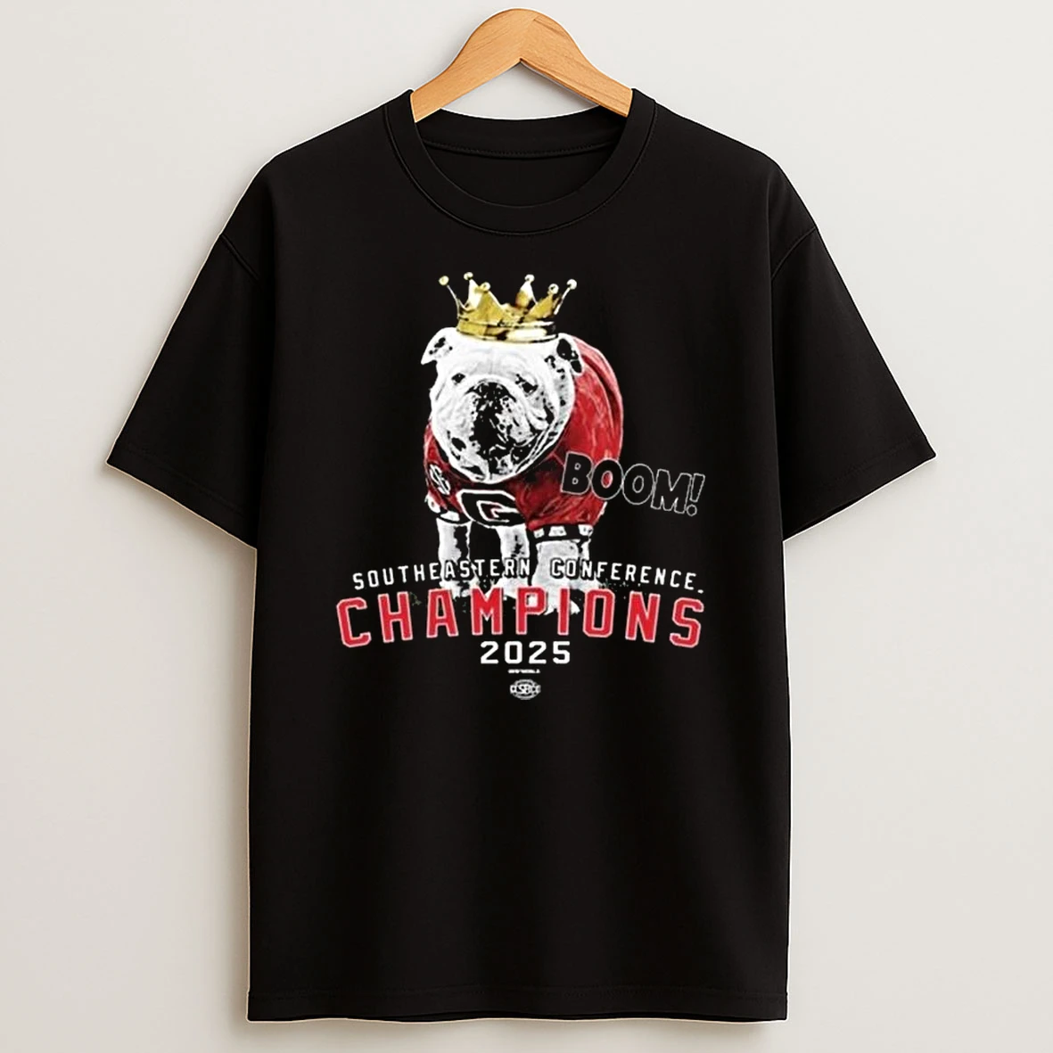 Georgia Bulldogs Boom 2025 Sec Championship Uga The King T Shirt