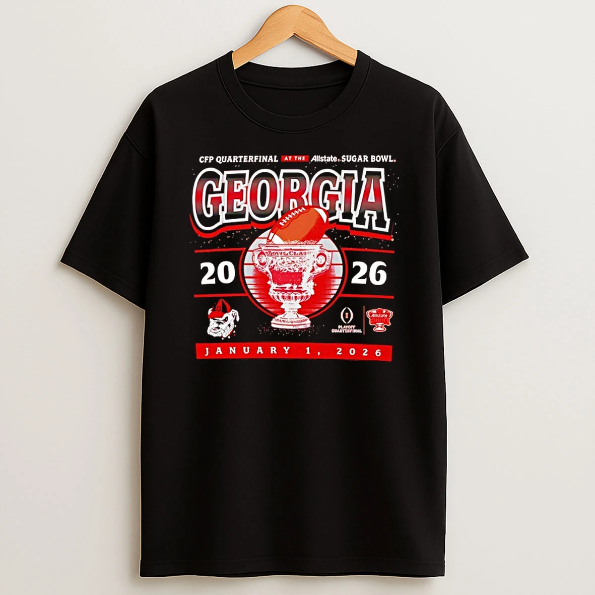 Georgia Bulldogs Cfp Allstate Sugar Bowl 2026 T Shirt