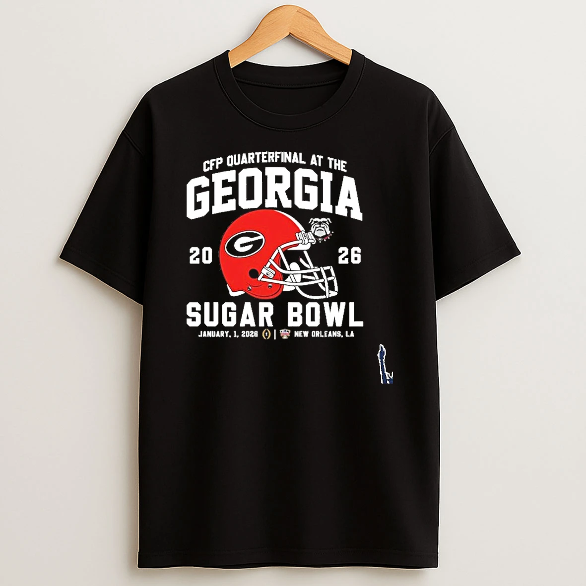 Georgia Bulldogs Cfp Sugar Bowl 2026 Helmet T Shirt