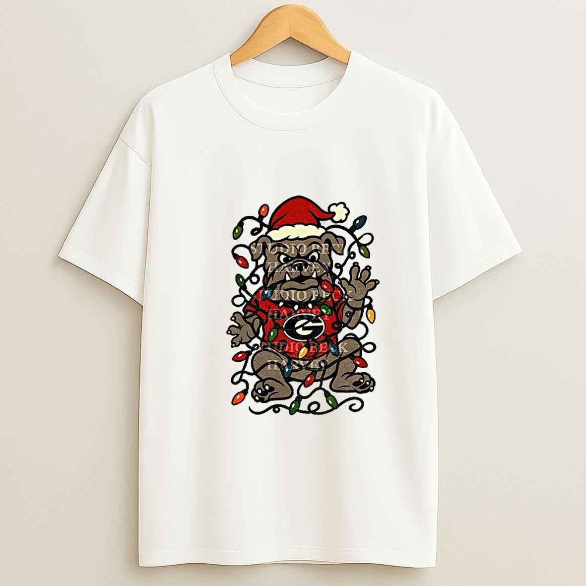 Georgia Bulldogs Christmas Game Day Christmas Light T Shirt