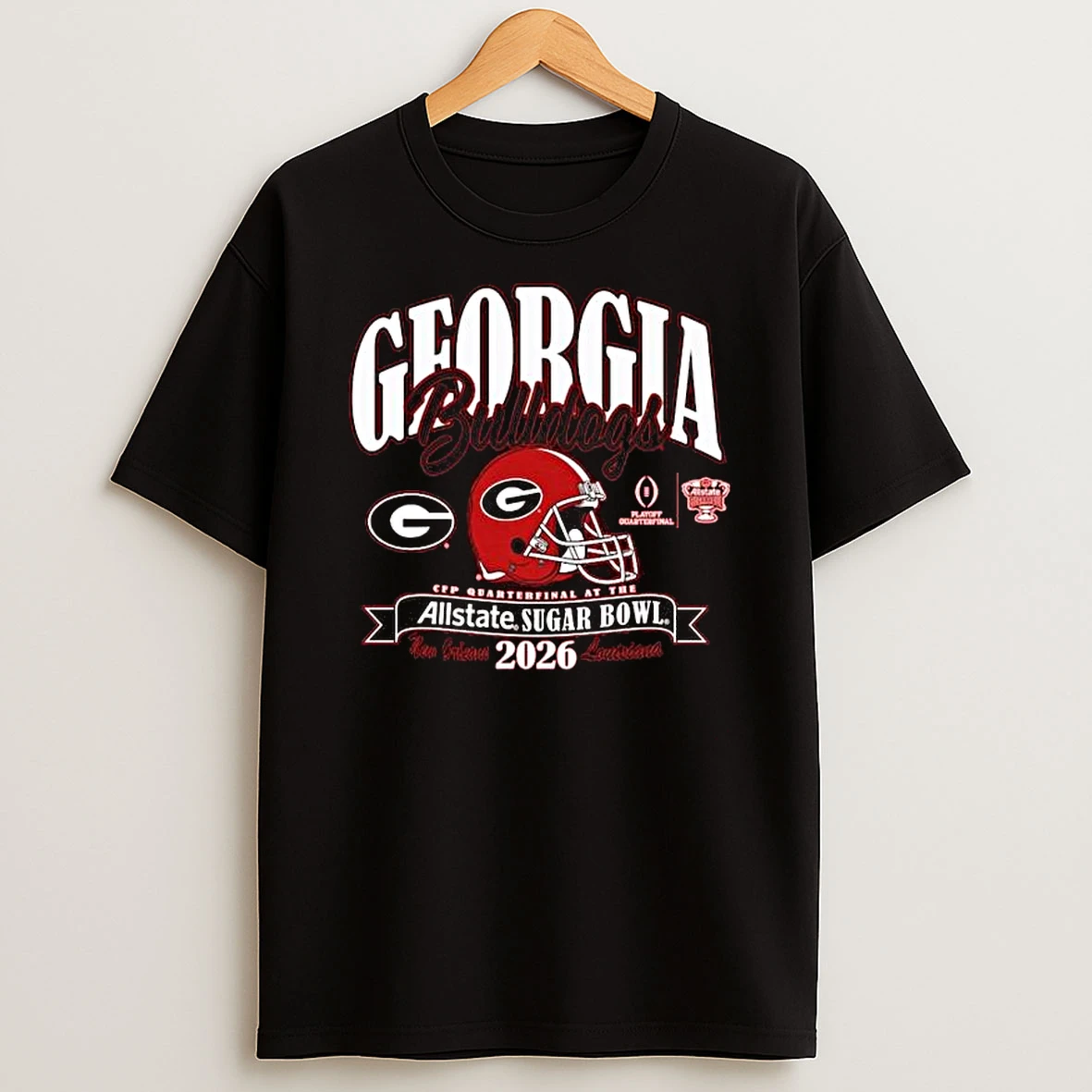 Georgia Bulldogs College Football Playoff 2026 Sugar Bowl T Shirt