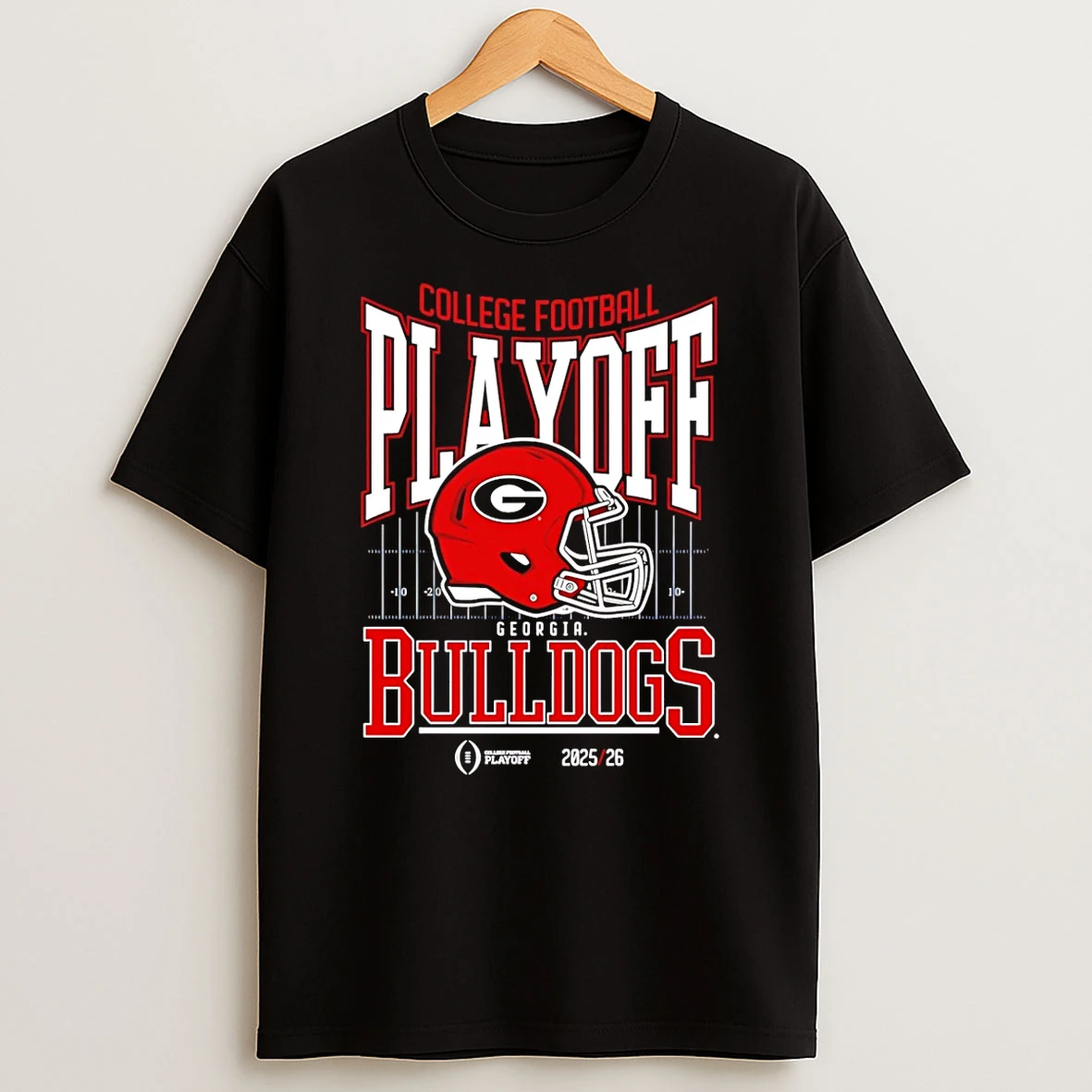 Georgia Bulldogs College Football Playoff Bound 2025 26 Helmet T Shirt