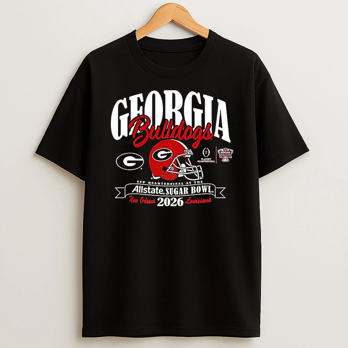 Georgia Bulldogs Football Playoff 2026 Sugar Bowl T Shirt