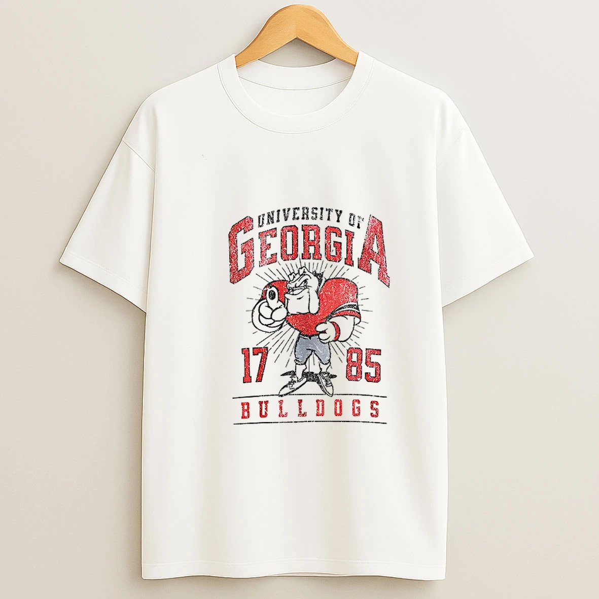 Georgia Bulldogs Football Retro Hairy Dawg 1785 T Shirt