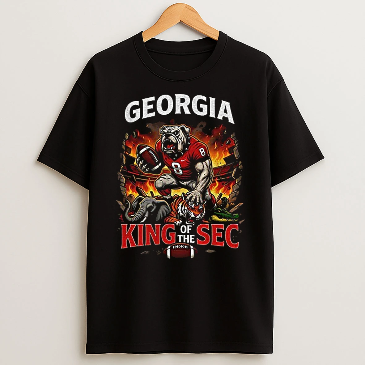 Georgia Bulldogs Kings Of The Sec 2025 T Shirt