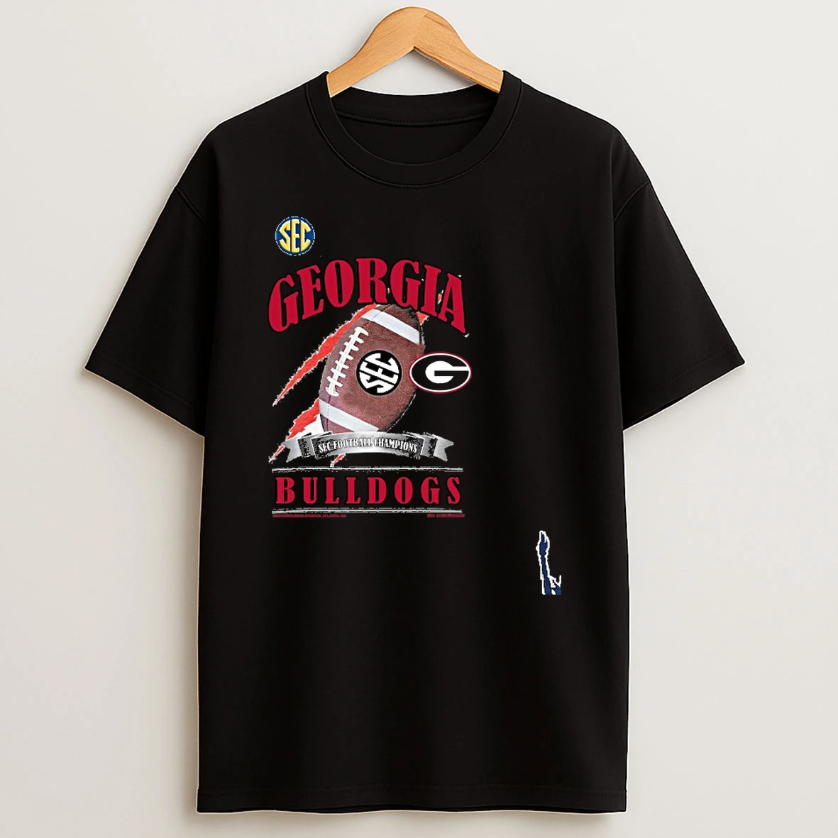 Georgia Bulldogs New Era 2025 Sec Football Conference Champions Locker Room T Shirt