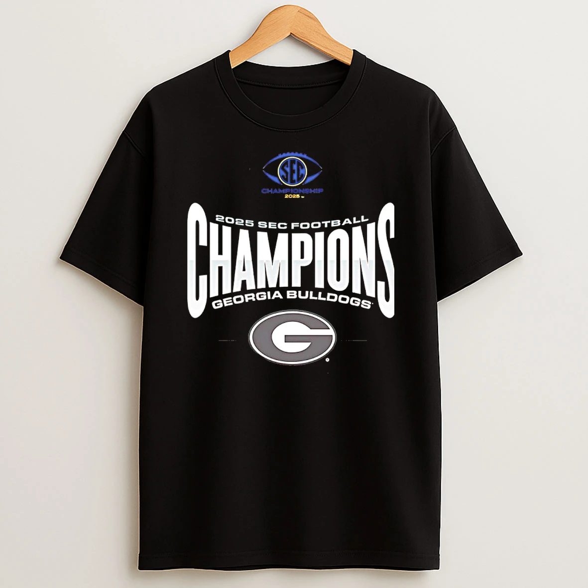 Georgia Bulldogs Sec Football Champions 2025 T Shirt