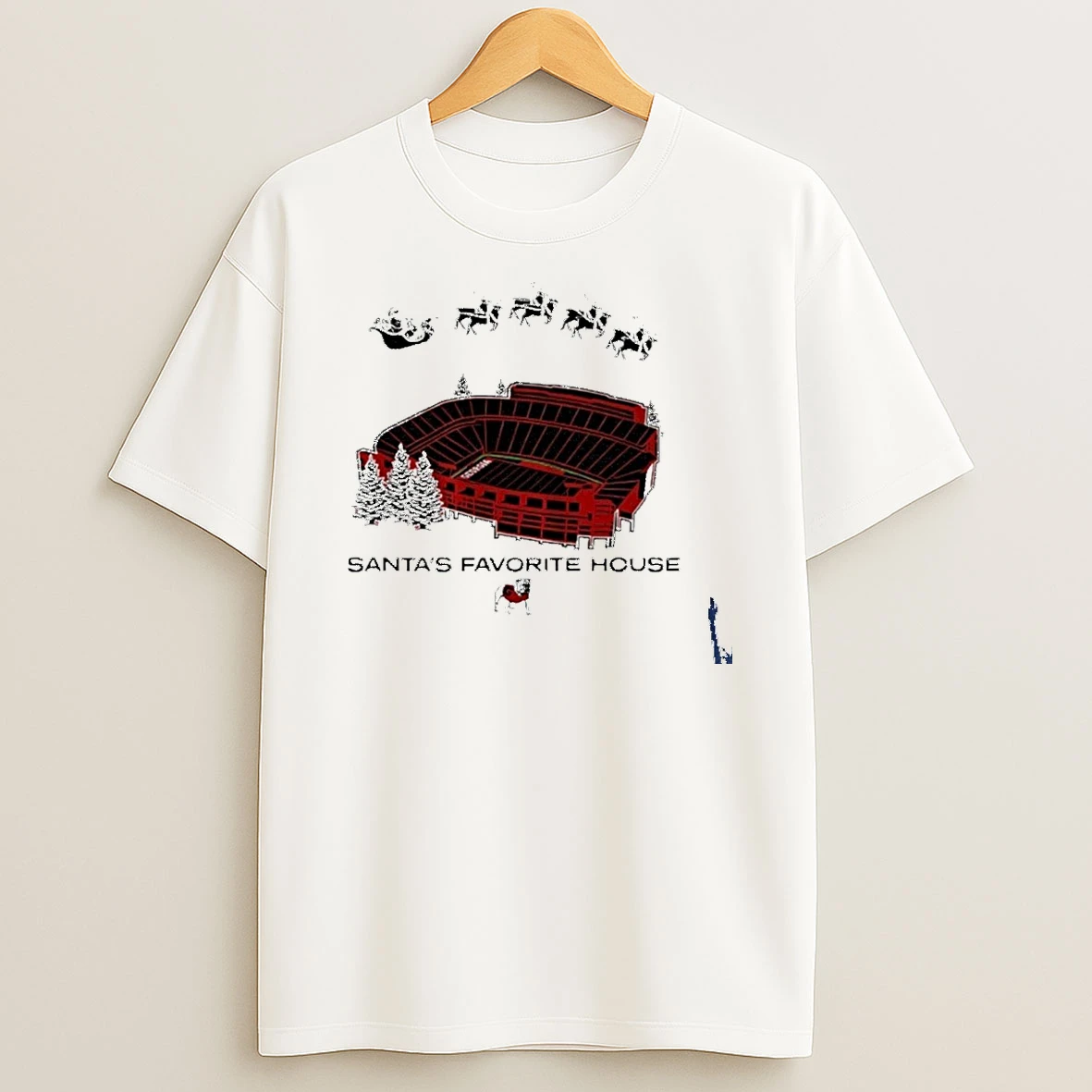 Georgia Bulldogs Santas Favorite House Christmas T Shirt