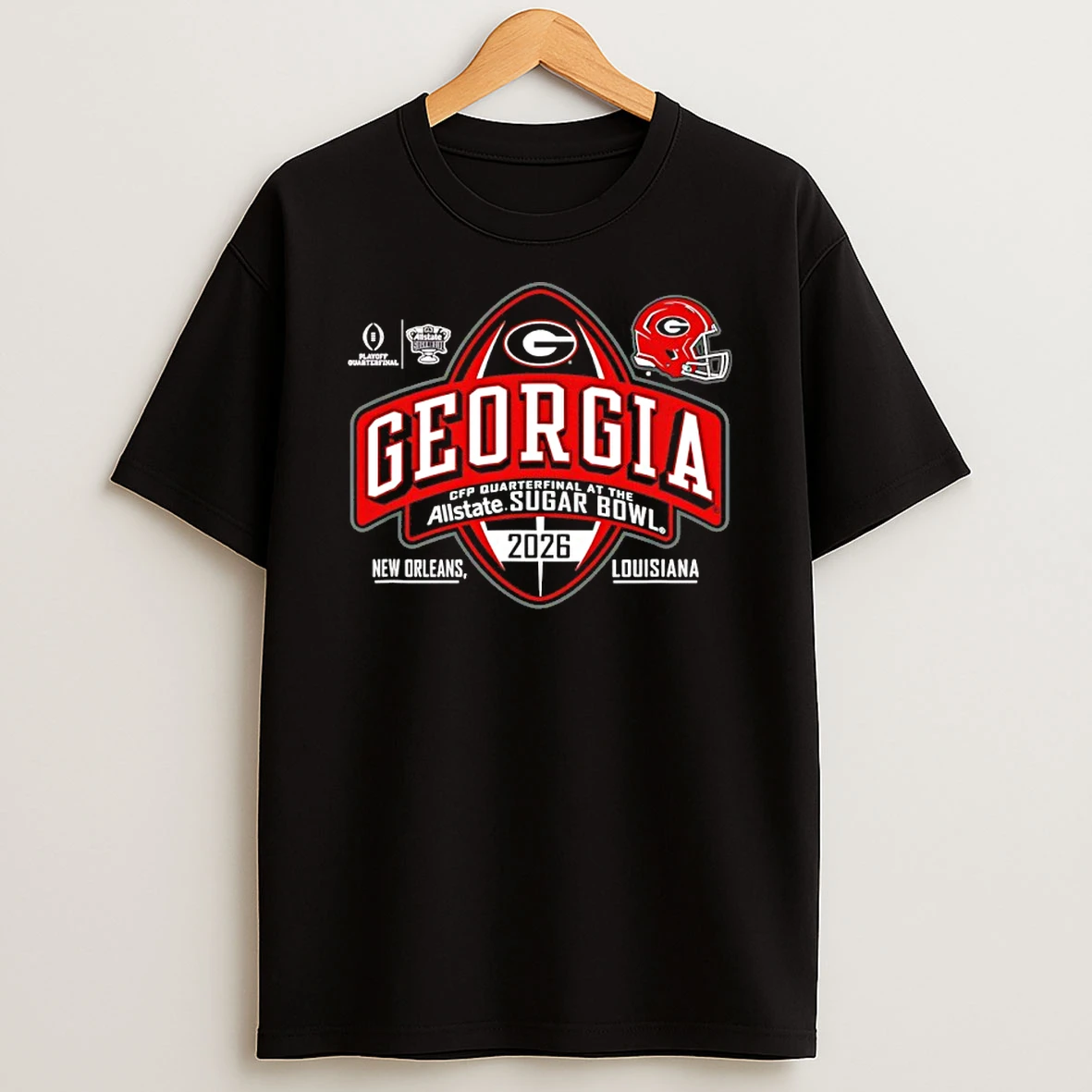 Georgia Bulldogs Sugar Bowl 2025 2026 Cfp Quarterfinal Allstate Sugar Bowl T Shirt