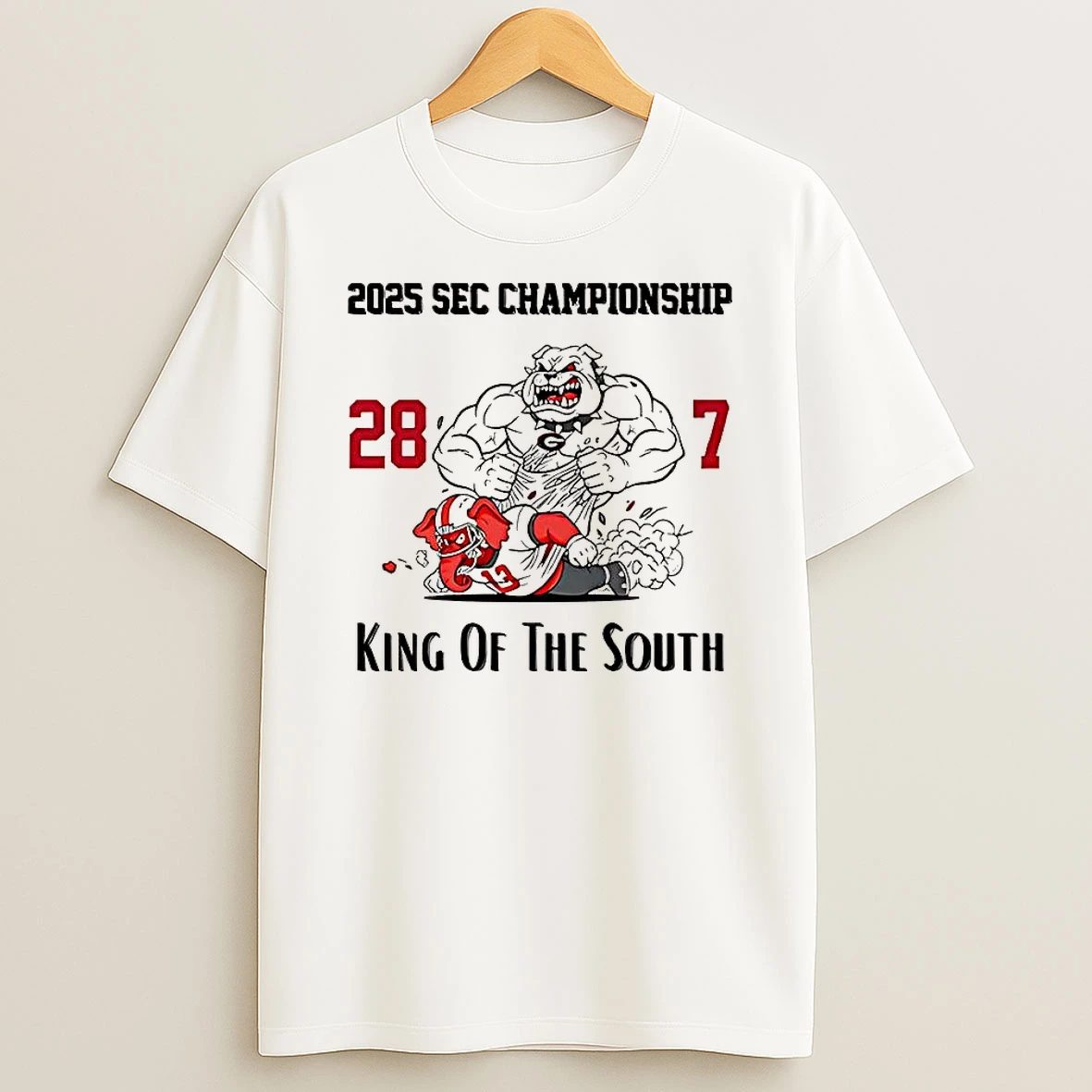 Georgia Bulldogs Beat Alabama Crimson Tide 2025 Sec Championship King Of The South Score T Shirt