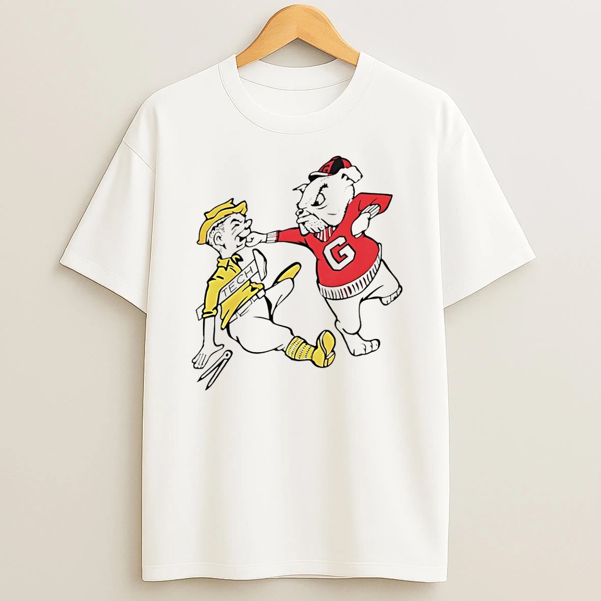 Georgia Bulldogs Beat Georgia Tech Yellow Jackets Mascot Meme T Shirt