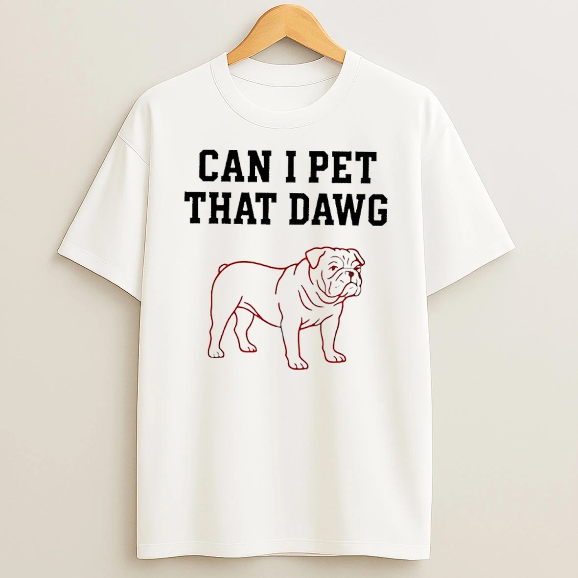 Georgia Bulldogs Can I Pet That Dawg Paint T Shirt