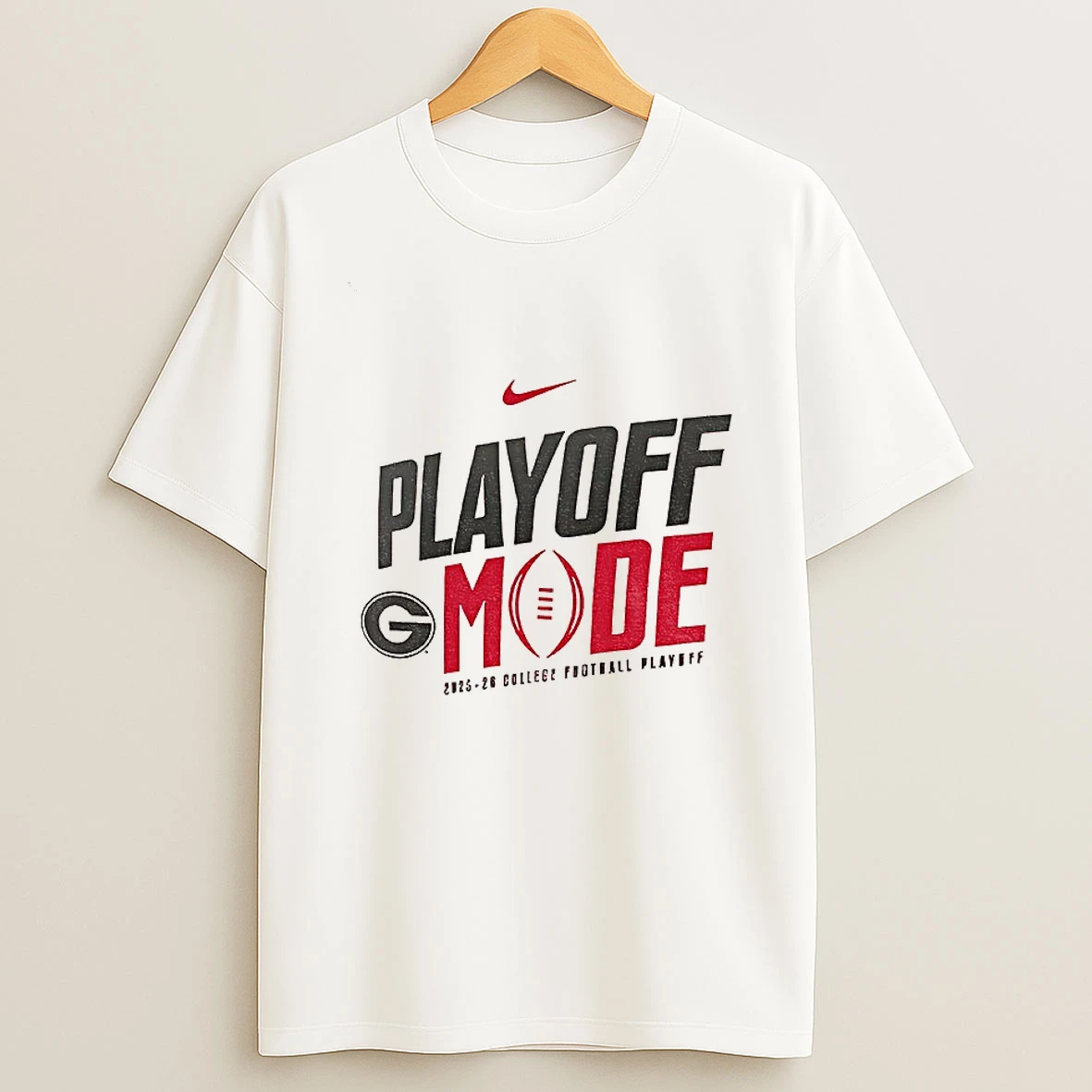 Georgia Bulldogs Football X Nike Playoff Mode 2025 2026 College Football Playoff T Shirt