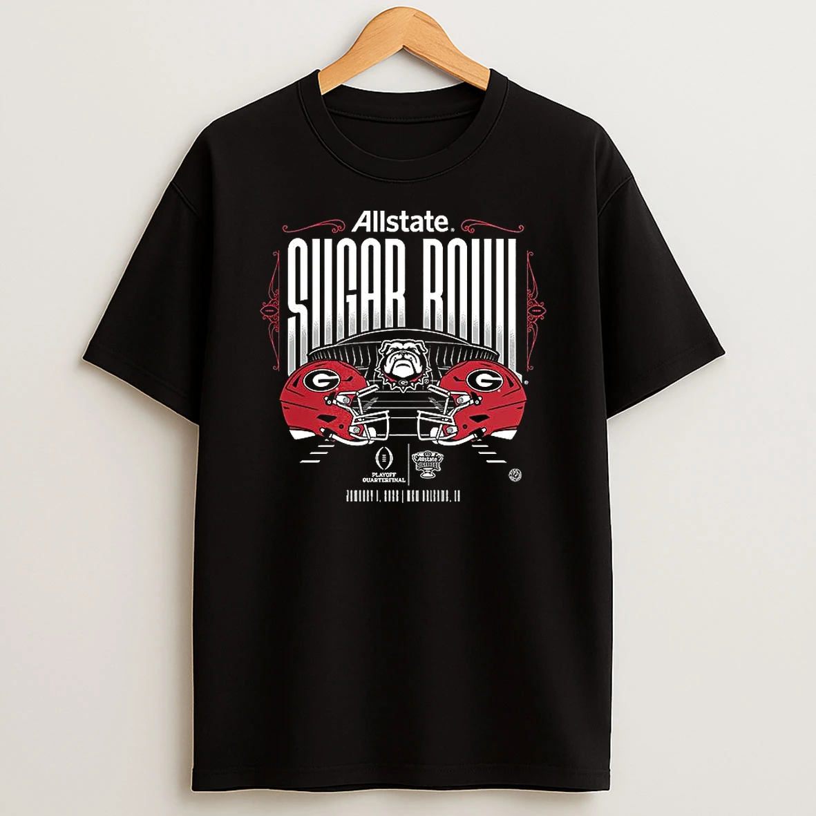 Georgia Bulldogs Vs Georgia Bulldogs 2025 Allstate Sugar Bowl Helmet T Shirt