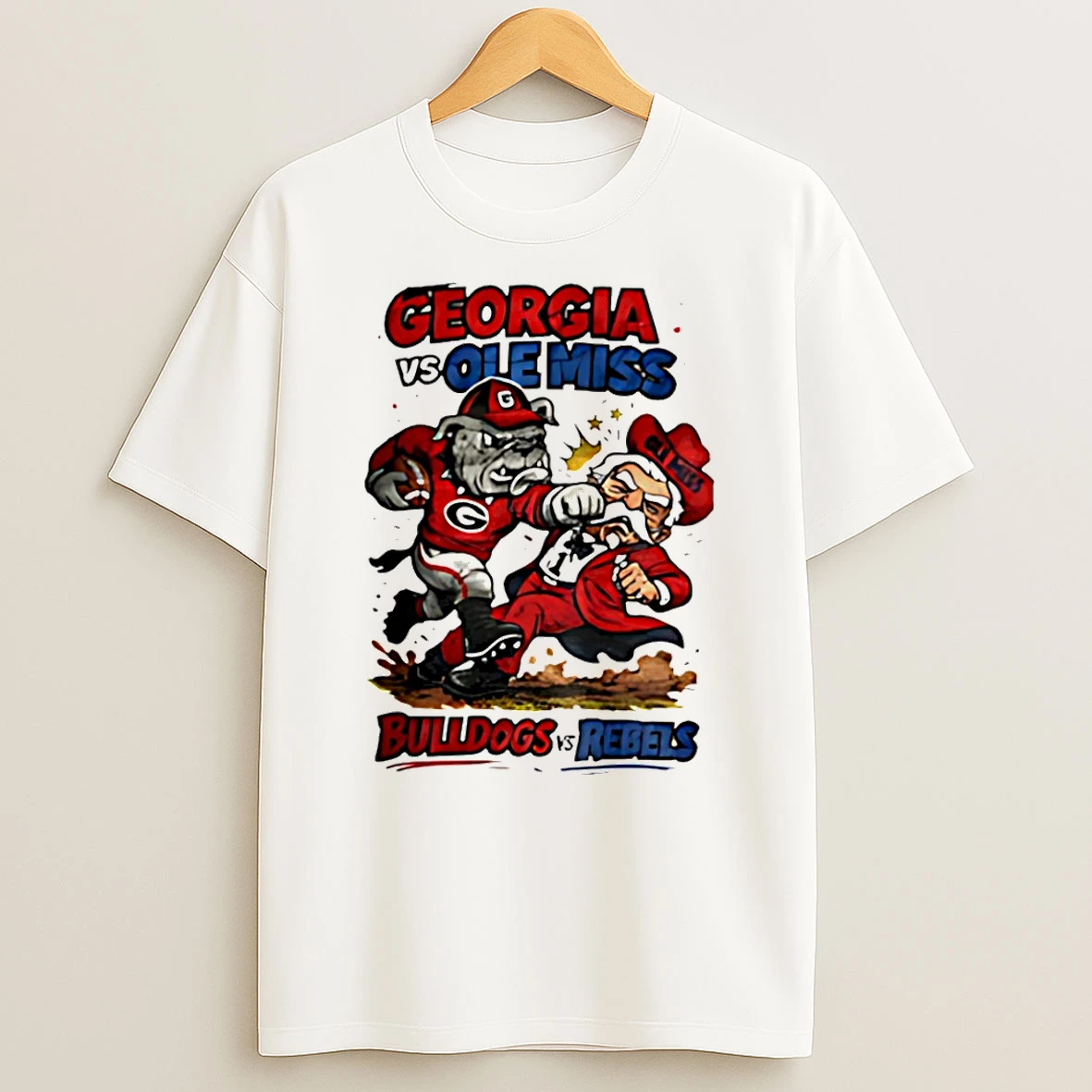 Georgia Bulldogs Vs Ole Miss Rebels Beat Ole Mascot T Shirt