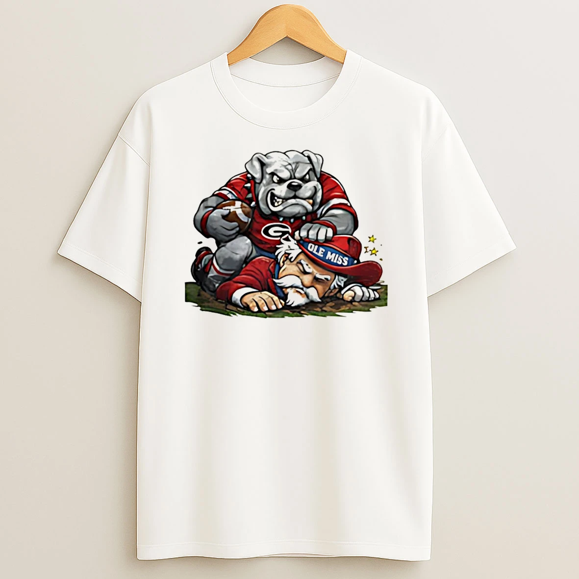 Georgia Bulldogs Vs Ole Miss Rebels Beat Ole Miss Cfp 2025 26 Mascot T Shirt