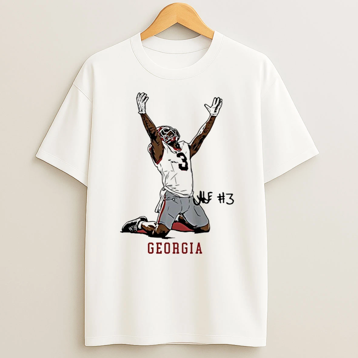 Georgia Football Nate Frazier End Zone Celebration Signature T Shirt