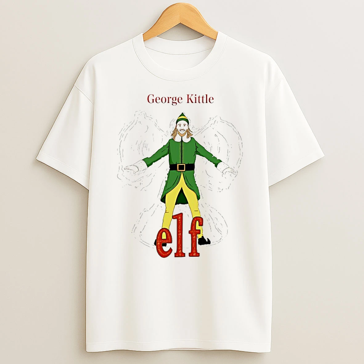 Georgia Kittle Elf San Francisco 49ers Christmas Circle T Shirt