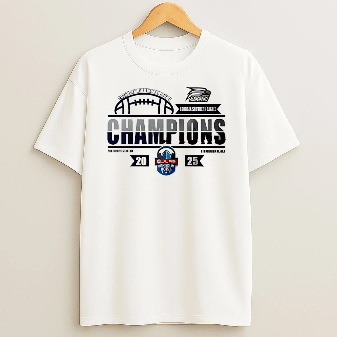 Georgia Southern Eagles Football Jlab Birmingham Bowl Champions 2025 Classic T Shirt