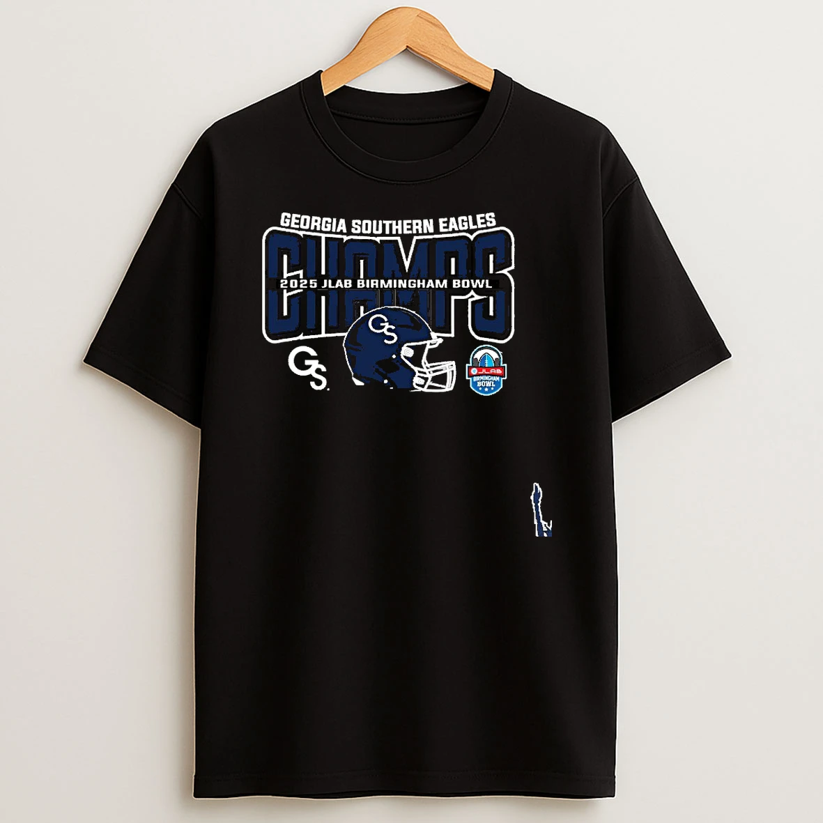 Georgia Southern Football 2025 Jlab Birmingham Bowl Champions Helmet T Shirt