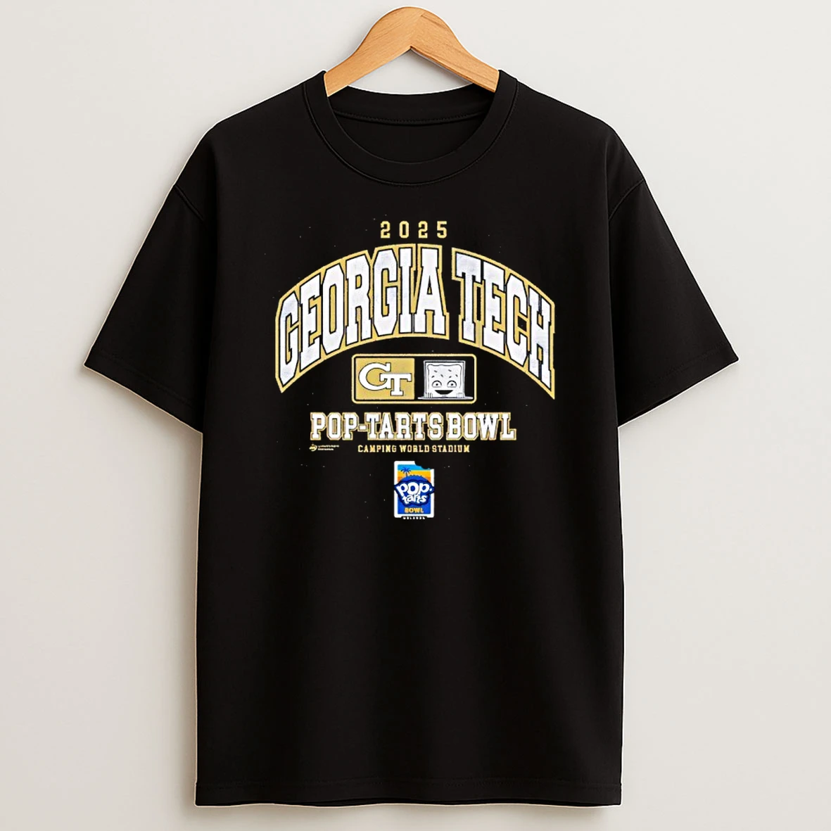 Georgia Tech 2025 Pop Tarts Bowl Camping World Stadium T Shirt