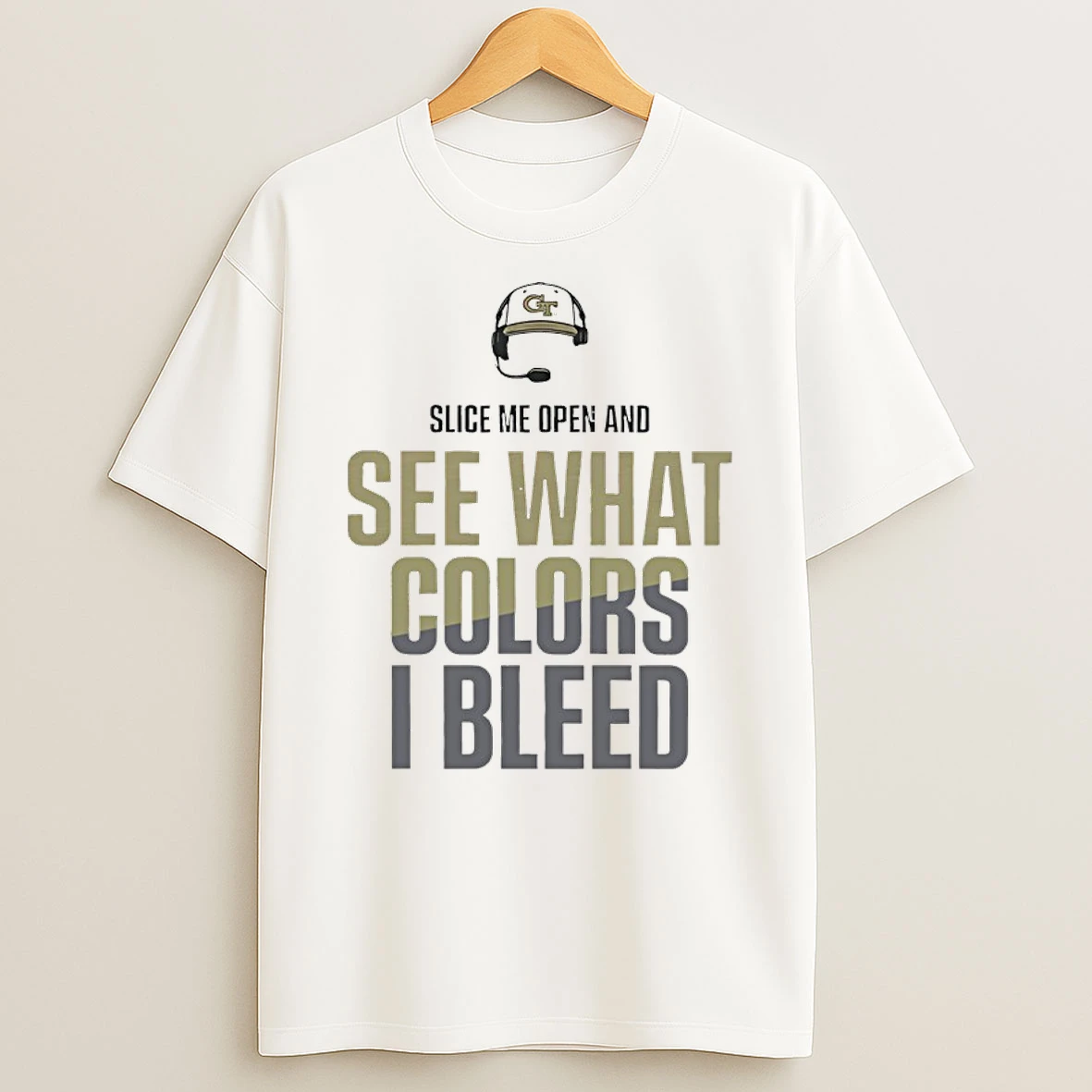 Georgia Tech Slice Me Open And See What Colors I Bleed T Shirt