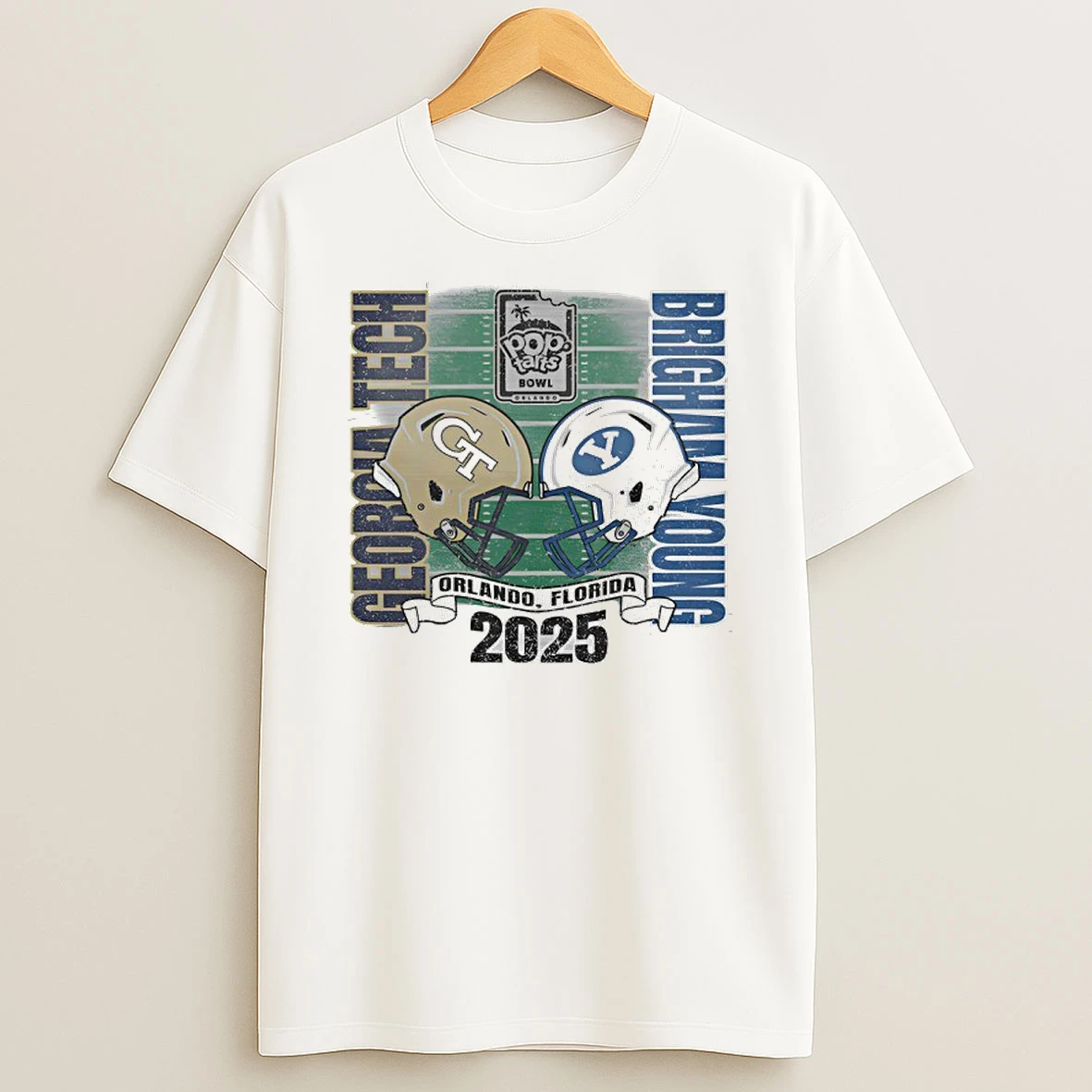 Georgia Tech Yellow Jackets 2025 Pop Tart Bowl Bound Dueling T Shirt