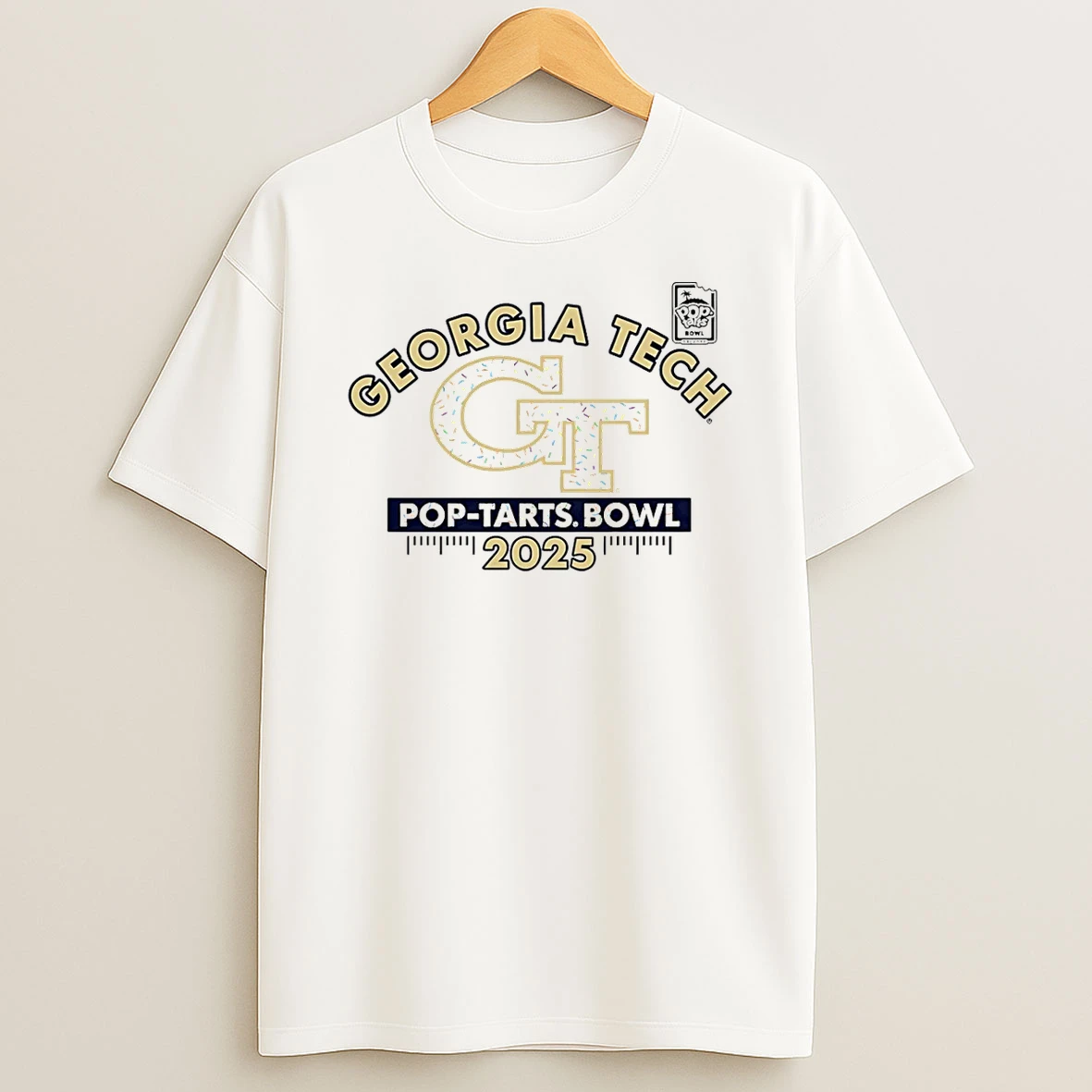 Georgia Tech Yellow Jackets 2025 Pop Tarts Bowl Sprinkle Logo T Shirt