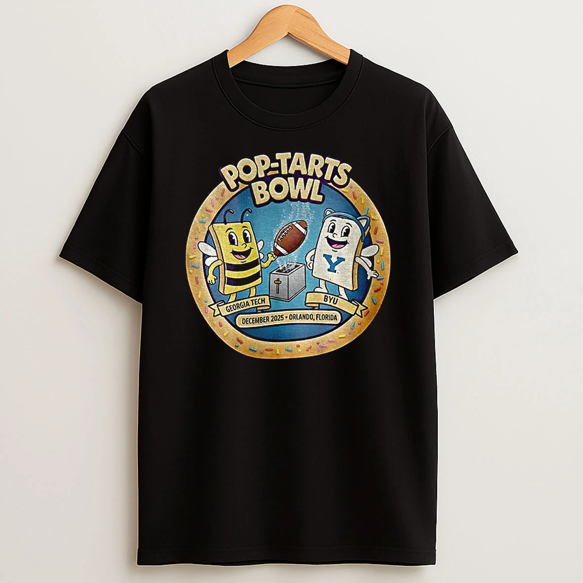 Georgia Tech Yellow Jackets Vs Byu Cougars Pop Tarts Bowl 2025 T Shirt
