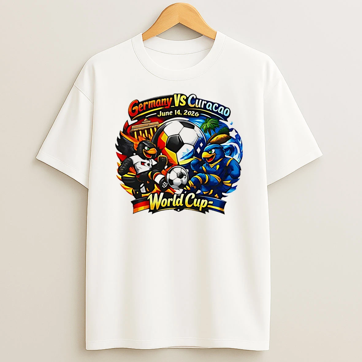 Germany Vs Curacao 2026 World Cup Mascot T Shirt