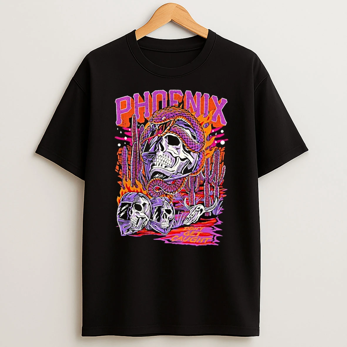 Ghost Phoenix Dont Get Caught Skull T Shirt