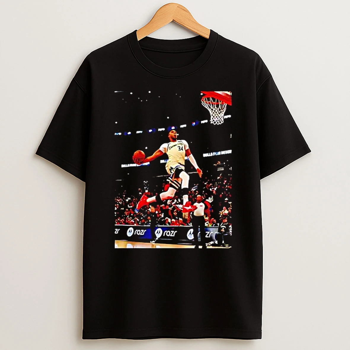 Giannis Antetokounmpo San Antonio Spurs Player Slam Dunk T Shirt