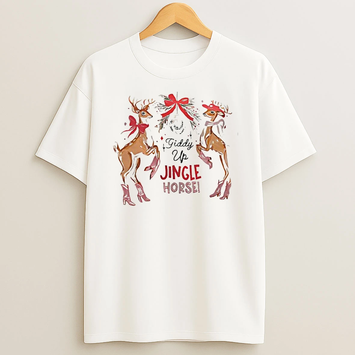 Giddy Up Jingle Horse Christmas T Shirt
