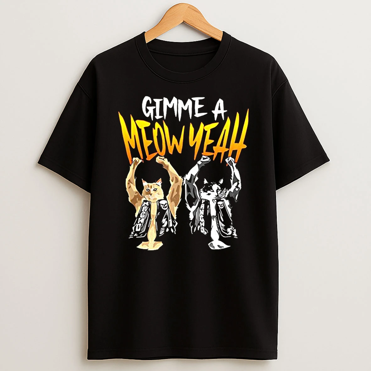 Gimme A Meow Yeah Wrestling Man Parody T Shirt