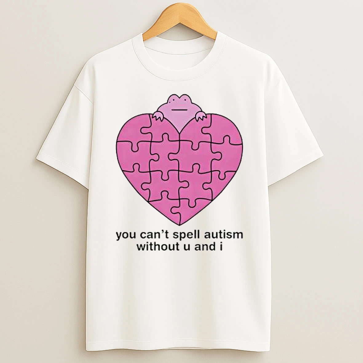 Girl Boy Frog You Cant Spell Autism Without U And I T Shirt