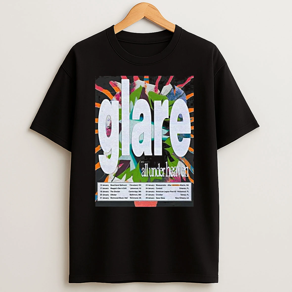 Glare January 2026 Shows T Shirt
