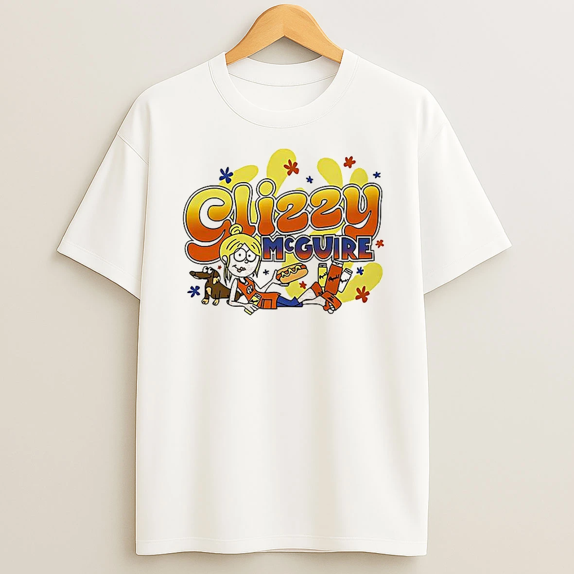 Glizzy Mcguire Lizzie And Hot Dog Cartoon T Shirt