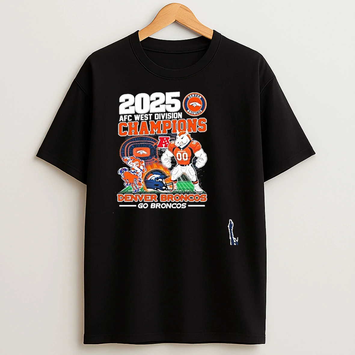 Go Broncos 2025 Afc West Champions T Shirt