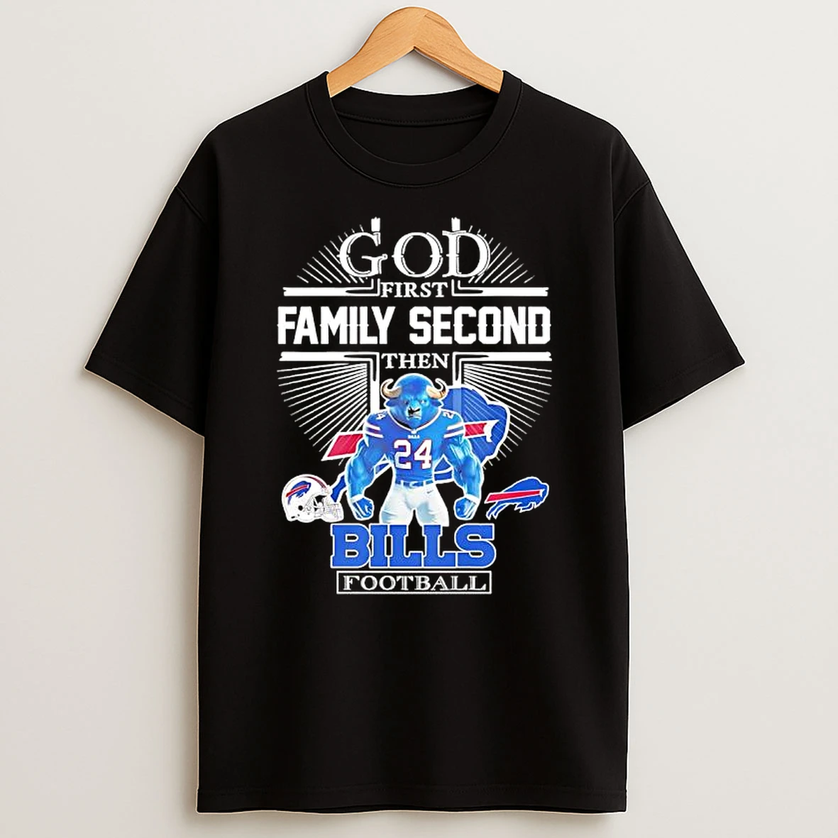 God First Family Second Then Buffalo Bills Football Graphic T Shirt