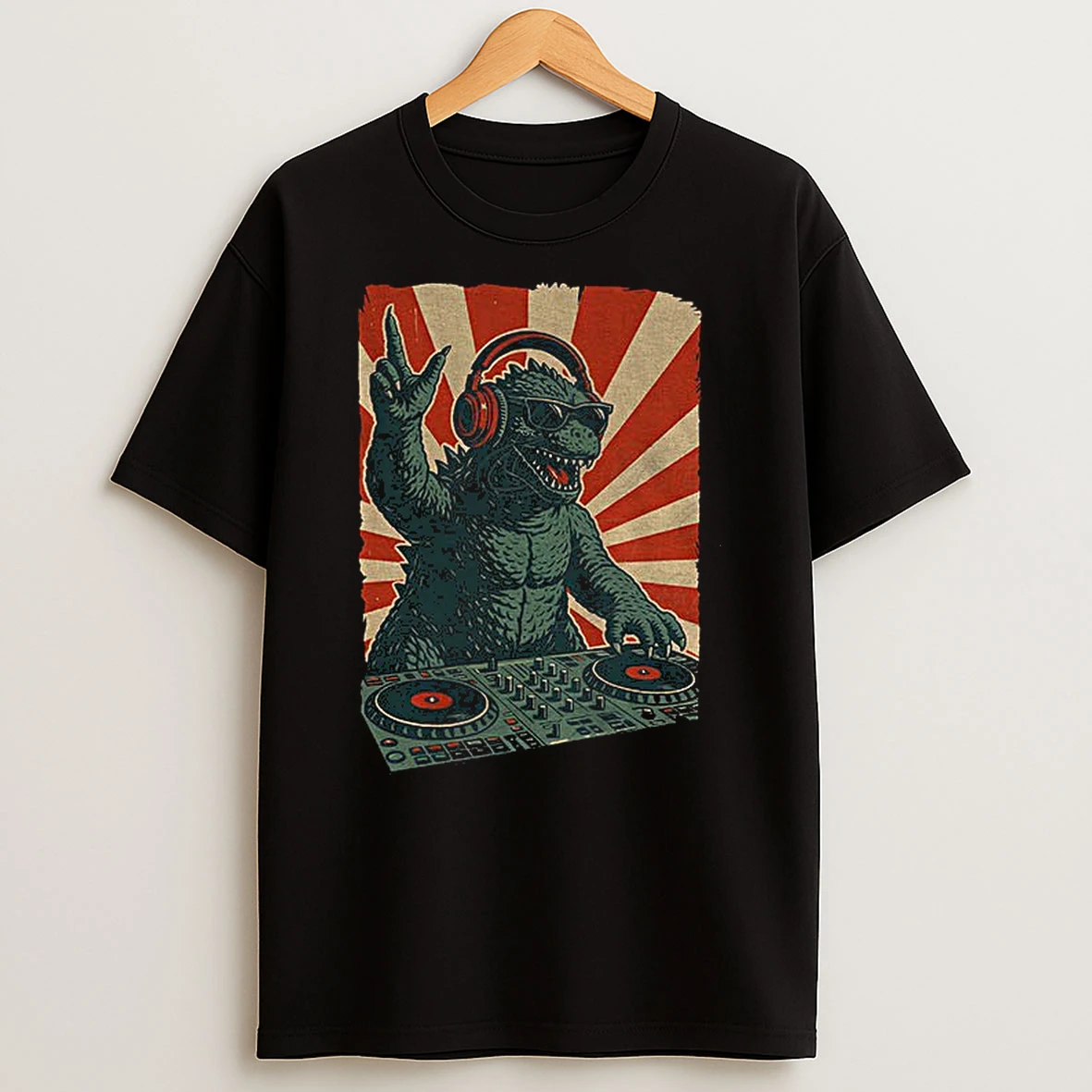 Godzilla Dj Kaiju Vintage T Shirt
