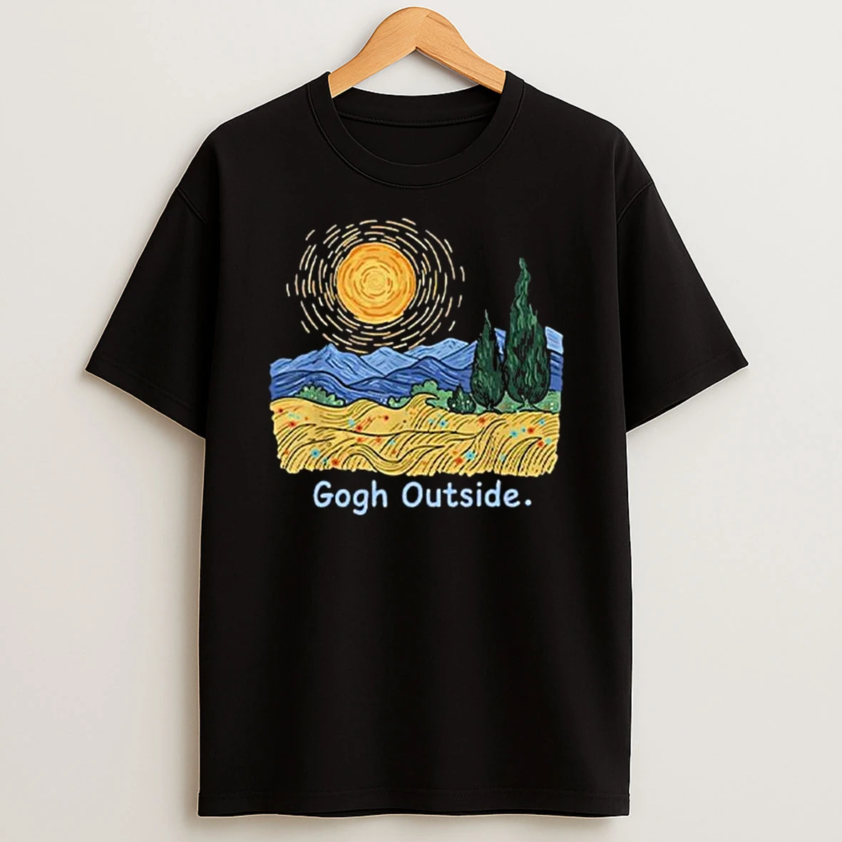 Gogh Outside Starry Night T Shirt