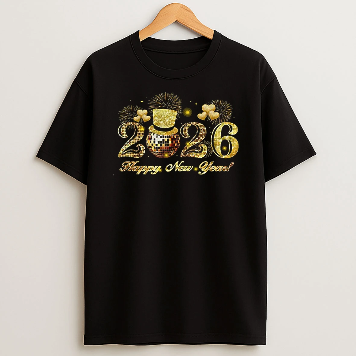 Gold Glitter 2026 Happy New Years T Shirt