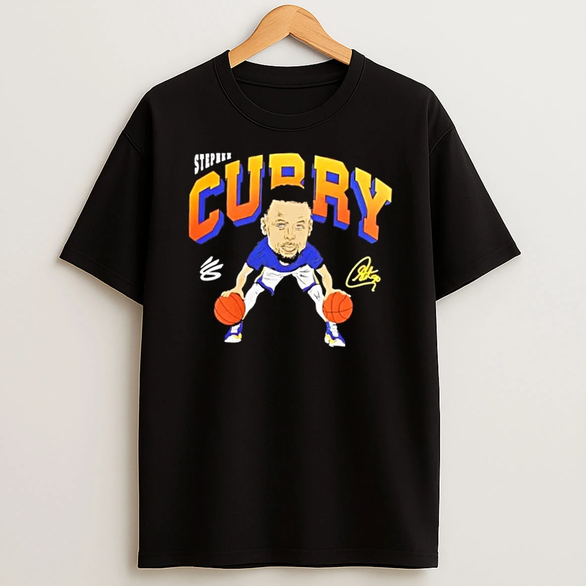 Golden State Warriors Stephen Curry Animated Signature T Shirt