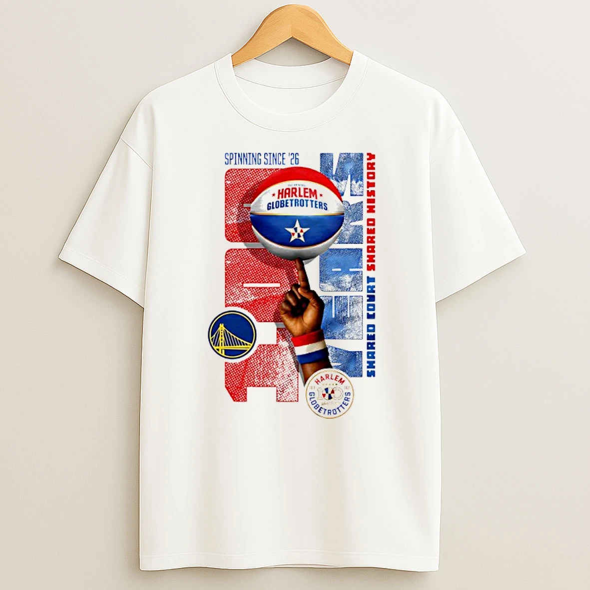 Golden State Warriors X Harlem Globetrotters Spinning Since 26 T Shirt